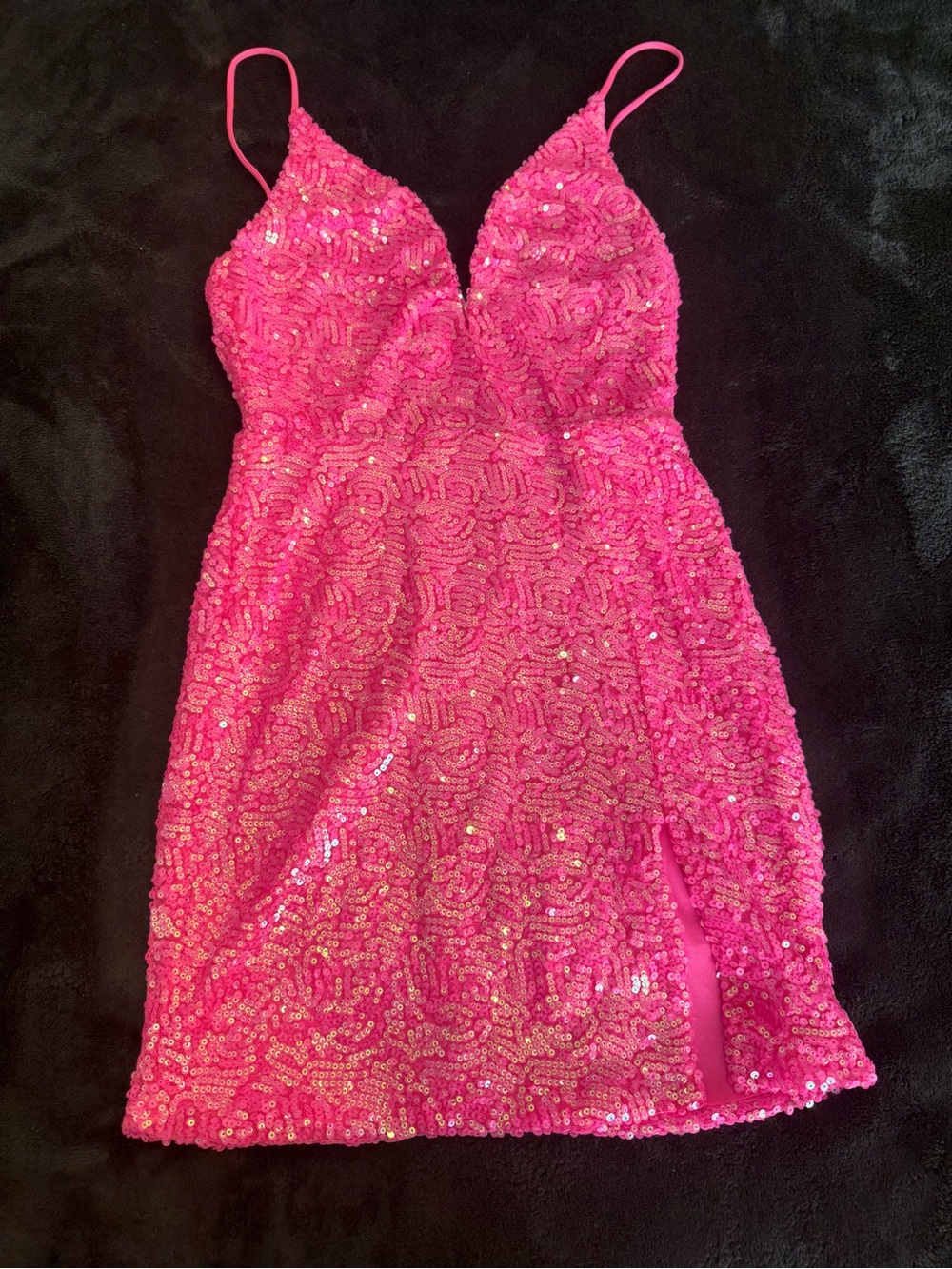 Lucy in the Sky Hot Pink Sequin Mini Dress